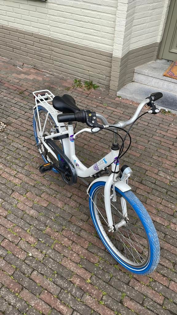 Meisjesfiets 22 inch ‘bike fun kids’, Vélos & Vélomoteurs, Vélos | Filles, Enlèvement, Utilisé, 22 pouces, Vitesses