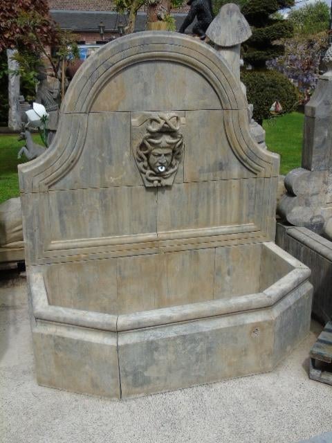 fontaine visage MEDUSA jet d eau , pierre bleu, Jardin & Terrasse, Pièces d'eau & Fontaines, Neuf, Fontaine, Pierre, Enlèvement