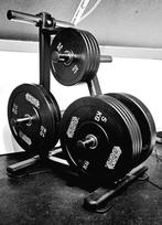 Halterschijven of bumper plates set 90kg, Sports & Fitness, Enlèvement, Plaques d'haltères