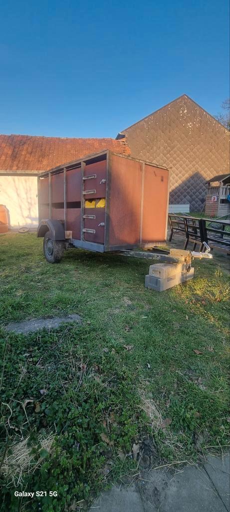 Aanhangwagen enkelas , klein vee , schapen , geiten , pony's, Autos : Divers, Remorques, Enlèvement