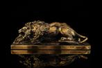 Oscar Waldmann Lion en bronze signée – 40 cm – 8,35 kg, Enlèvement ou Envoi, Bronze