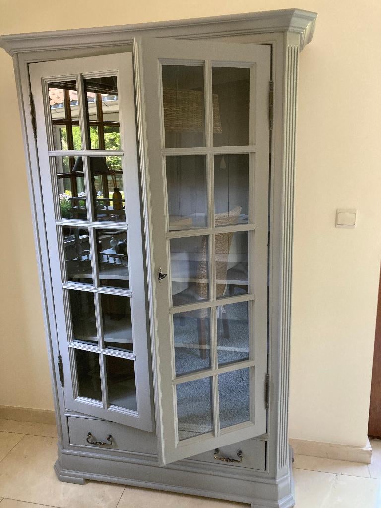 Vitrine armoire., Maison & Meubles, Armoires | Vitrines, Comme neuf, 150 à 200 cm, 100 à 150 cm, 25 à 50 cm, Avec tiroir(s), Avec porte(s)