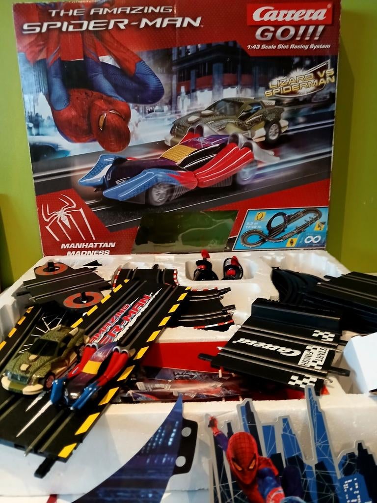 Circuit Carrera GO!!! Spider-Man / Lizard, Ophalen, Elektrisch, Racebaan, Carrera