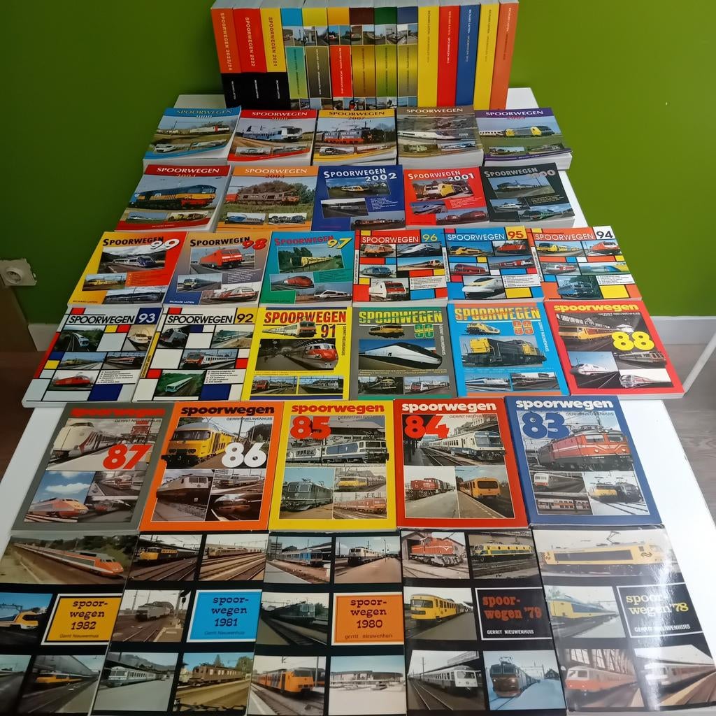 Volledige collectie "Spoorwegen" van 1978 tem 2024. Verzorgd, Ophalen of Verzenden, Zo goed als nieuw, Trein