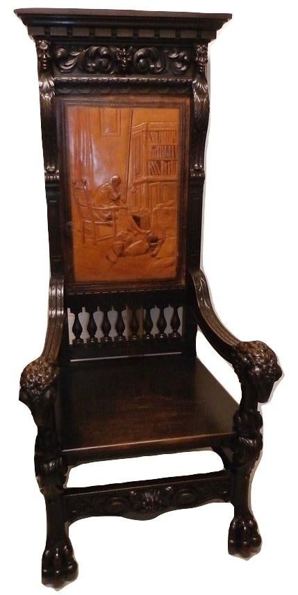 19de eeuwse zeldzame troonzetel!, Antiquités & Art, Antiquités | Meubles | Chaises & Canapés, Enlèvement