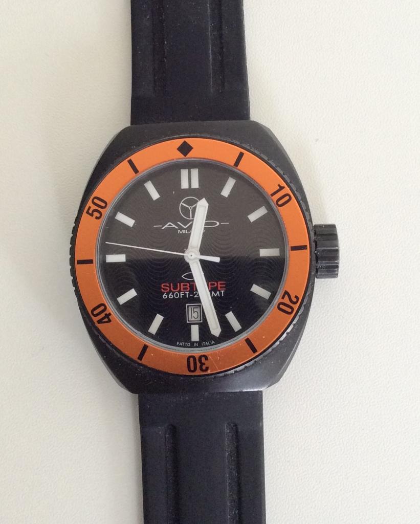 Montre Diver AVIO MILANO Subtype 200 MT, Montre-bracelet, Autres marques, Enlèvement ou Envoi, Comme neuf