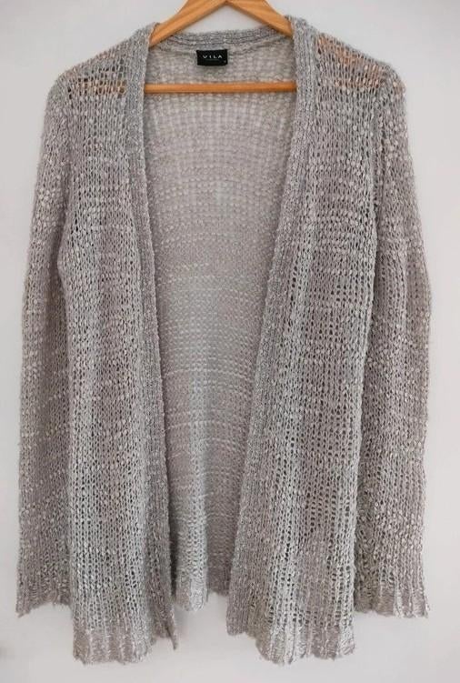 Half lange vest. Licht Grijs, licht doorschijnend. Medium, Maat 38/40 (M), Vila, Ophalen of Verzenden, Zo goed als nieuw