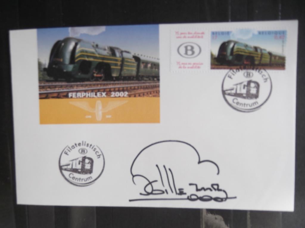 FDC 2993 NMBS - SNCB 2001 Ferphilex 2002, Enlèvement ou Envoi, Trains, Affranchi, Avec enveloppe