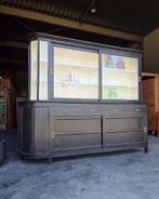 Antieke organische museumkast | Zwarte Winkelkast  #2726, Enlèvement ou Envoi