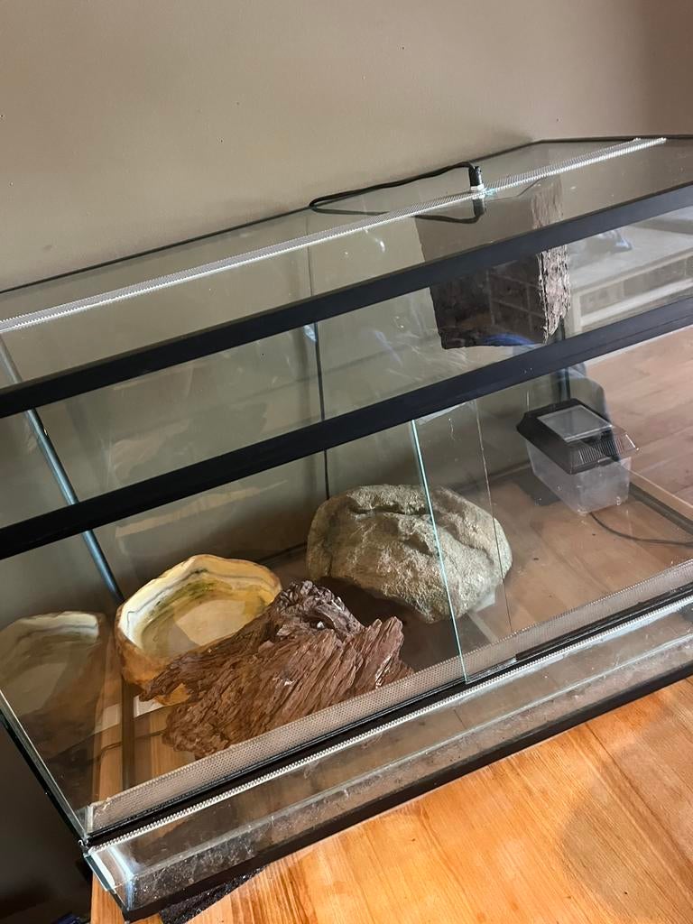 Terraruim met alle toebehorenen, Ophalen, Zo goed als nieuw