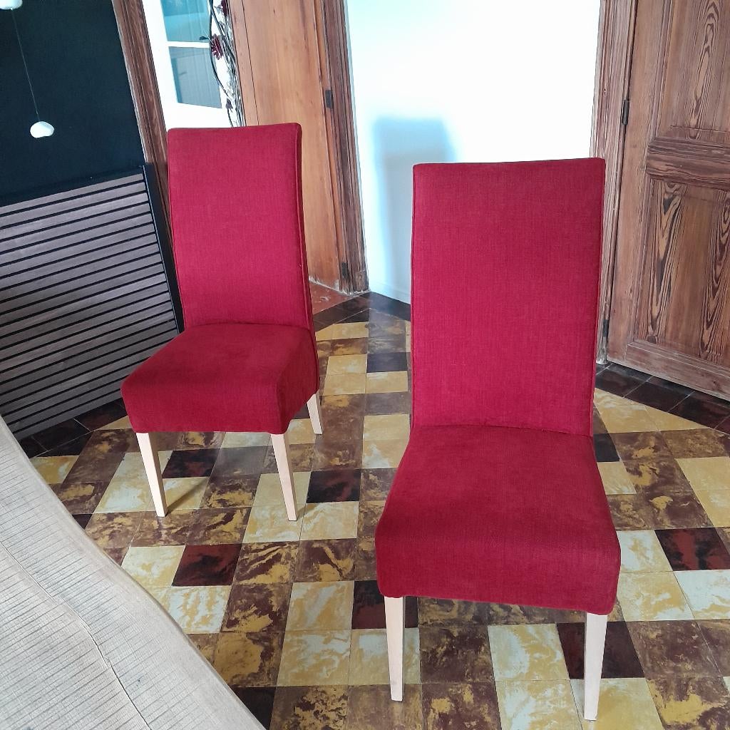 chaises (lot de 2), Maison & Meubles, Chaises, Enlèvement, Comme neuf, Rouge