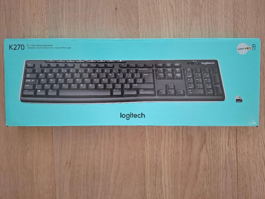 Logitech K270 - Draadloos Toetsenbord - Qwerty ISO - Zwart, Computers en Software, Toetsenborden, Ophalen, Logitech, Nieuw, Draadloos