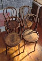 4 stoelen - Thonet stijl, Ophalen, Gebruikt, Bruin, Vier