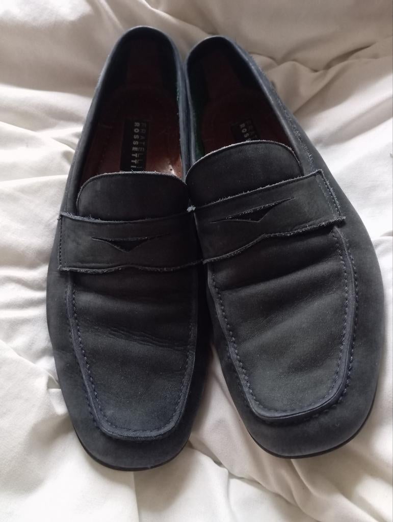 Fratelli Rossetti - mocassins en daim gris bleu, taille 7, Vêtements | Hommes, Chaussures, Enlèvement ou Envoi, Flâneurs
