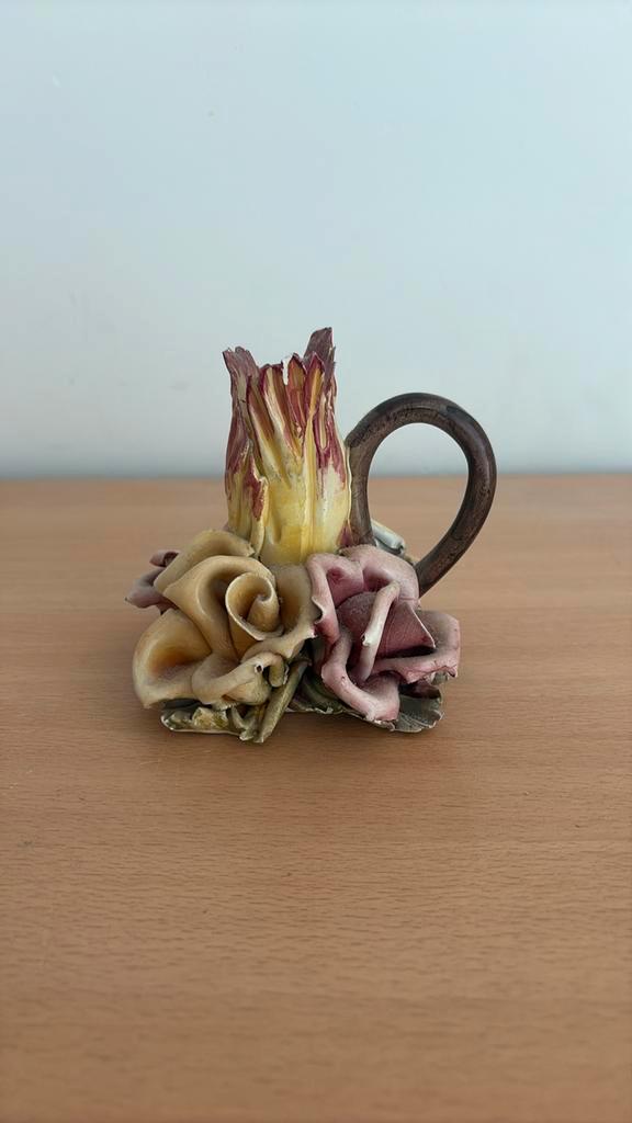 vintage Italiaanse kaarsenhouder, Antiek en Kunst, Antiek | Kandelaars, Keramiek of Aardewerk, Ophalen