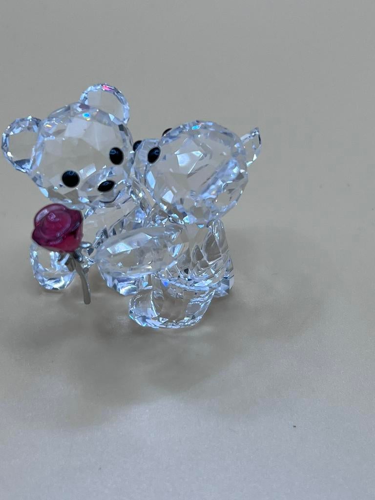 Krisberen met roos Swarovski, Collections, Swarovski, Enlèvement ou Envoi, Comme neuf