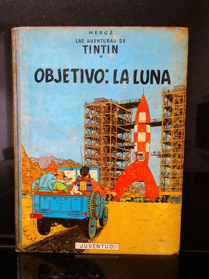 Tintin -  Objetivo: La Luna - 1e druk 1958 - Juventud, Boeken, Stripverhalen, Ophalen of Verzenden