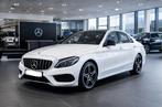 Mercedes C220 AMG line night edition, Auto's, Automaat, Achterwielaandrijving, 4 cilinders, Wit