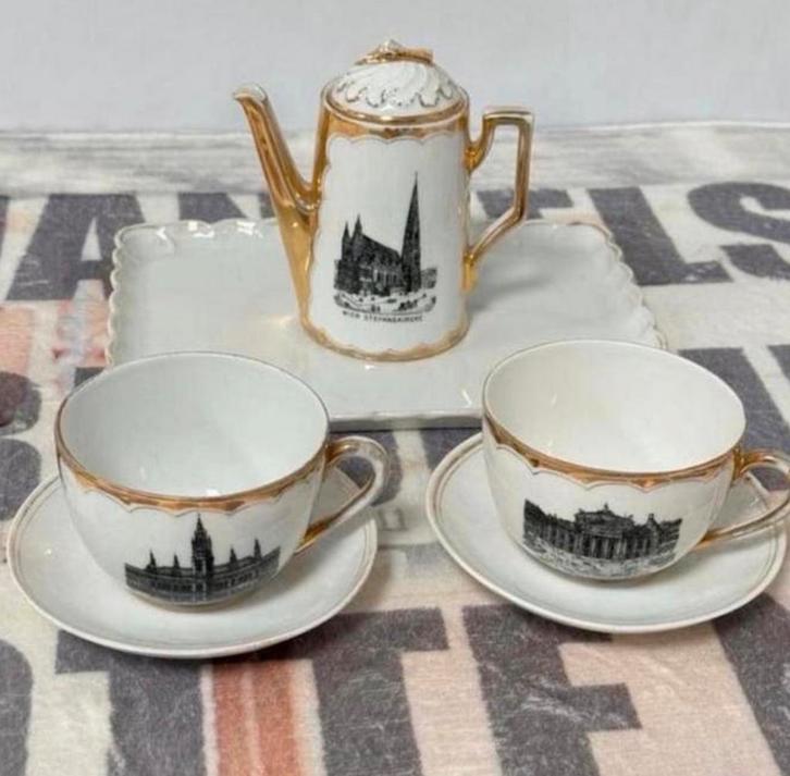 Vaisselle en or blanc, Vienne Autriche théière service à thé, Antiquités & Art, Antiquités | Services (vaisselle) pièces, Enlèvement ou Envoi