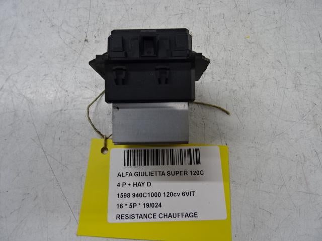 RÉSISTANCE CHAUFFE Alfa Romeo Giulietta (940) (134ZFZE05), Autos : Pièces & Accessoires, Utilisé, Alfa Romeo