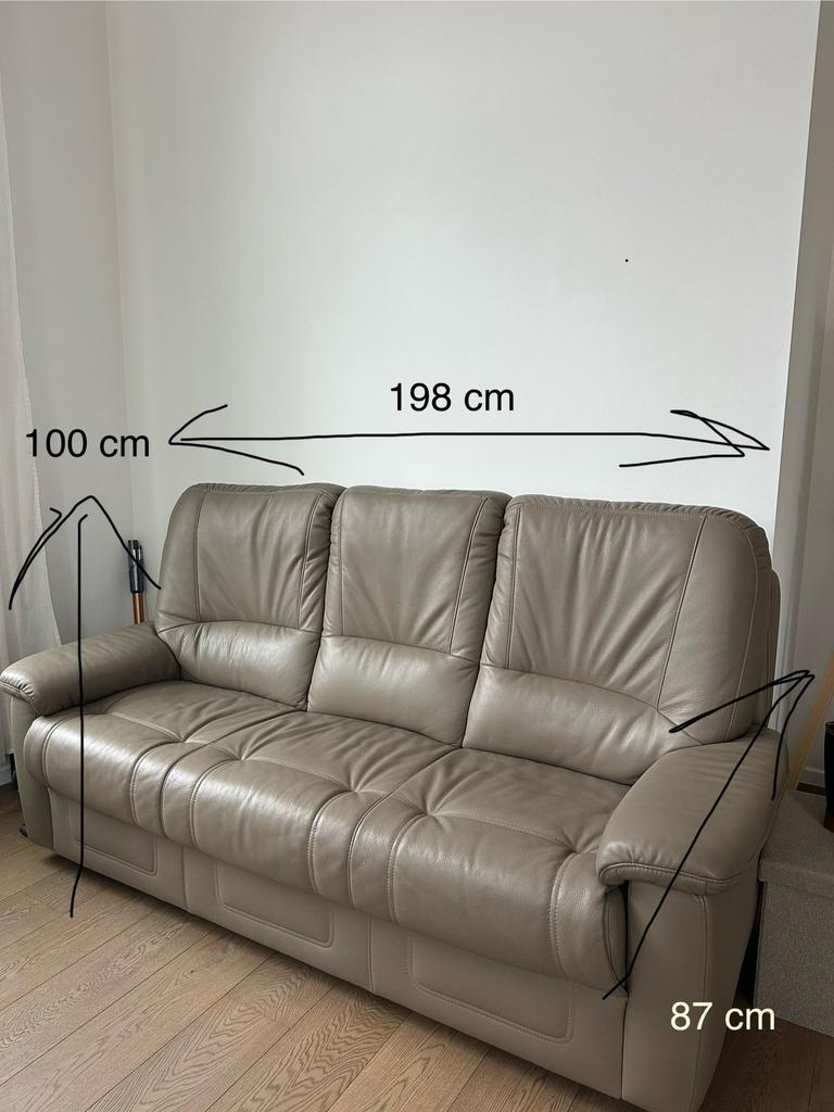 Leren bank te koop – €250, Huis en Inrichting, Zetels | Zetels, Ophalen, Zo goed als nieuw