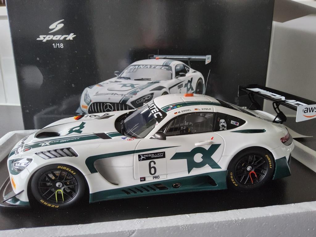 Mercedes AMG GT3 Fanatec GT., Hobby & Loisirs créatifs, Voitures miniatures | 1:18, Enlèvement ou Envoi
