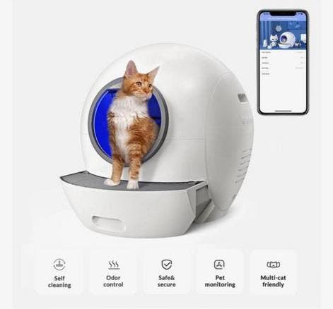 Kattenbak - Automatische kattenbak, Animaux & Accessoires, Nourriture & Abreuvoirs pour chats, Enlèvement, Comme neuf