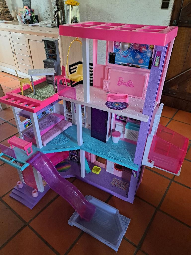 Maison Barbie XXL, Enlèvement, Comme neuf, Maison de poupées