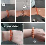 Partijtje armbanden, Bijoux, Sacs & Beauté, Bracelets, Enlèvement ou Envoi, Neuf, Orange, Autres matériaux