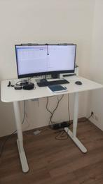 BEKANT Bureau zit/sta automatisch, wit, 120x80 cm, Huis en Inrichting, Bureaus, Ophalen, Gebruikt, Bureau