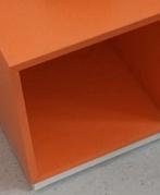 🔸️ Eket cube ikéa orange 🟧 socle blanc mat table de nuit, Enlèvement