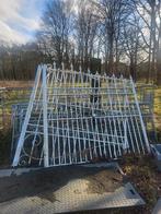 Dubbele ijzeren poort, Tuin en Terras, Ophalen, Gebruikt, 200 cm of meer, IJzer
