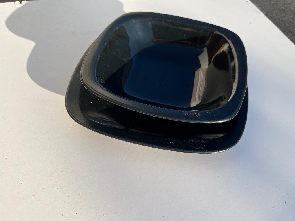 Set d'assiettes noires, Maison & Meubles, Neuf, Uni, Assiettes(s), Céramique