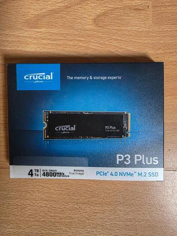 Crucial P3 Plus SSD 4 TB PCIe Gen4 NVMe M.2 beschikbaar voor biedingen