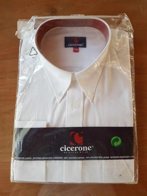 Chemise blanche pour homme NEUVE 41/42 ou L, Kleding | Heren, Overhemden, Nieuw, Halswijdte 41/42 (L), Wit, Ophalen of Verzenden