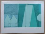 RENAAT IVENS / GEOMETRIE / KLEURLITHO / 22x29cm / SIG, Ophalen of Verzenden