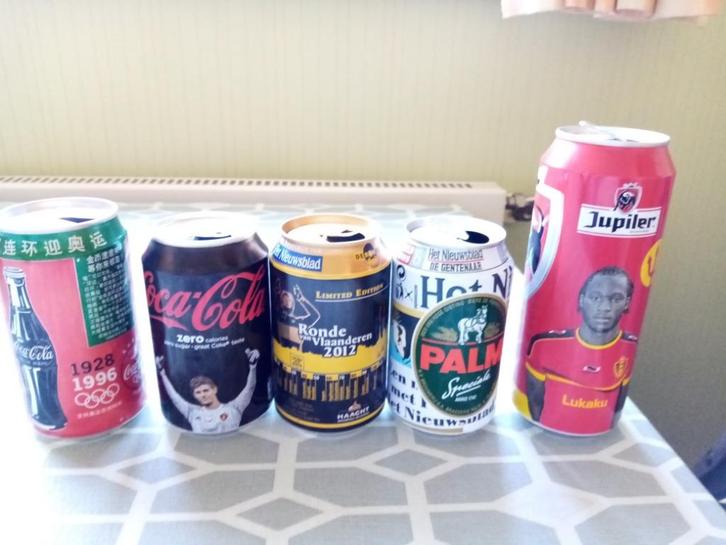 LEGE COLA- EN BIERBLIKJES, Verzamelen, Biermerken, Jupiler, Ophalen of Verzenden