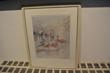  Don Remon Gesign.Drie Flamingo’s in de Vijver beschikbaar voor biedingen