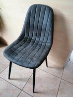 4 grijze stoelen, Ophalen, Zo goed als nieuw, Zwart
