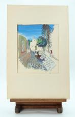 Zonnig dorpsgezicht van Yves Brayer, Antiek en Kunst, Ophalen of Verzenden