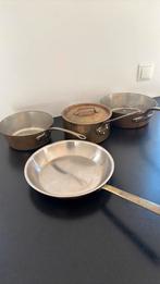 Koperen pot/pannenset, Huis en Inrichting, Ophalen of Verzenden, Zo goed als nieuw, Pannenset