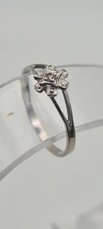 Bague en or blanc 14k 585 avec diamant, Plus petit que 17, Or, Utilisé, Femme