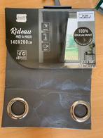 2 rideaux prets à poser largeur140/260hauteur DECORAMA gris, Huis en Inrichting, Stoffering | Gordijnen en Lamellen, Ophalen, Nieuw