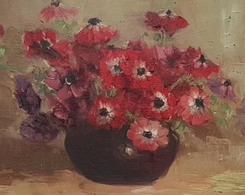 Maria van Steen - Schilderij - Anemonen, Antiek en Kunst, Kunst | Schilderijen | Klassiek, Ophalen