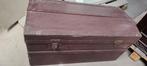Antiek houten koffer met ijzerbeslag kist opbergkoffer deken, Huis en Inrichting, Gebruikt, Ophalen of Verzenden