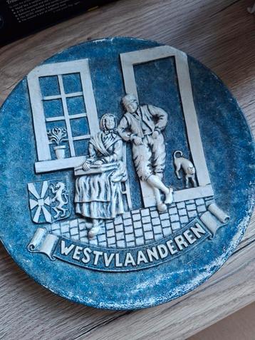 Wandbord : west vlaanderen  beschikbaar voor biedingen