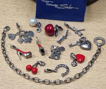 925 Zilveren THOMAS SABO Armband Met 12 Thomas Sabo Bedels beschikbaar voor biedingen