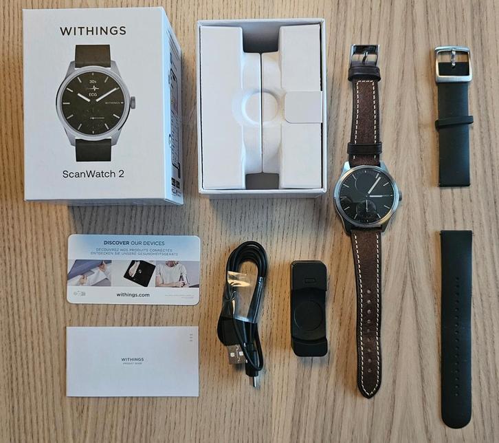 Montre Withings Scanwatch 2, Bijoux, Sacs & Beauté, Montres de sport, Comme neuf, Noir, Battement de coeur, Enlèvement