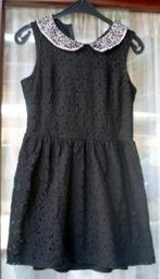 Zwart kleedje/tuniek met versierde kraag maat S van C&A, Vêtements | Femmes, Robes, C&A, Taille 36 (S), Noir, Porté