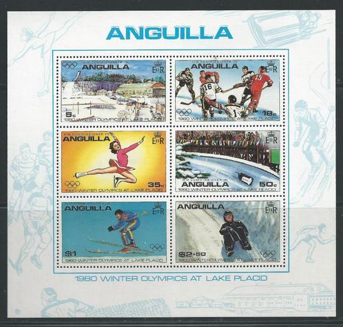 Anguilla Jeux Olympiques Lake Placid 1980 Neufs**  BF30, Timbres & Monnaies, Timbres | Timbres thématiques, Non oblitéré, Sport